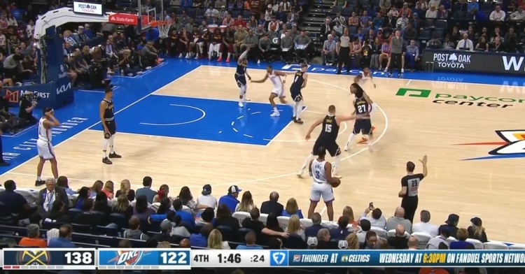 投子認負！還剩1分46秒雷霆換下主力 落后16分認輸了