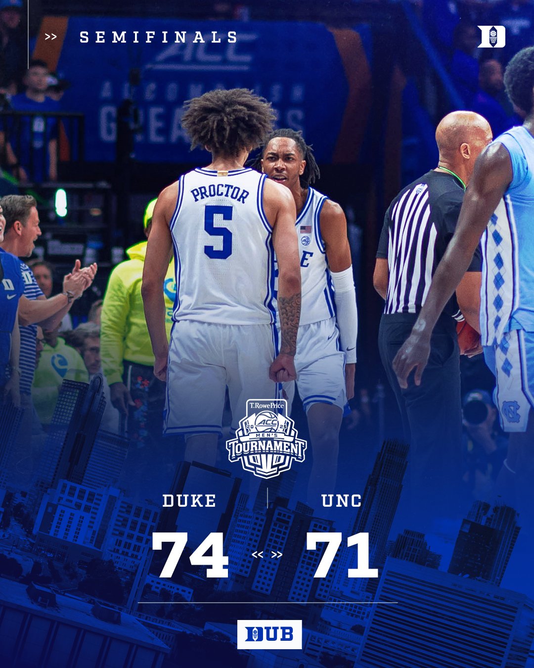 弗拉格因傷缺陣！北卡關(guān)鍵扳平罰球違例 杜克涉險過關(guān)晉級ACC決賽